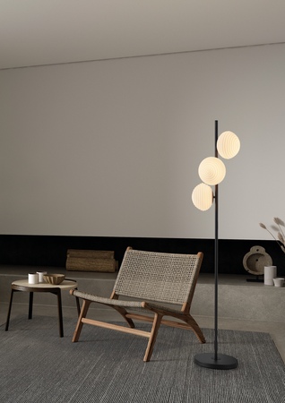 Lampa podłogowa CIAO czarny 3xE27 Ø18