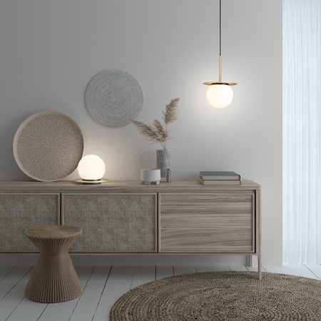 Lampa wisząca łazienkowa FLOC mosiądz mat Ø17 E27 IP44