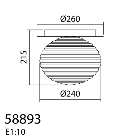 Lampa sufitowa CIAO mosiądz mat 1XE27 Ø24