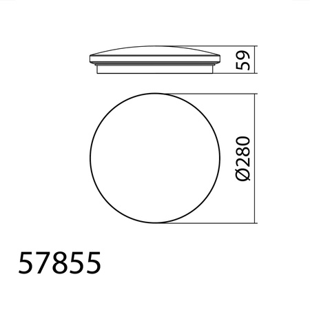 Plafon EROS LED 15W 4000K ø28cm biały z gwiazdami