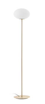 Lampa podłogowa PRESS mosiądz mat 1xE27 szkło mleczne