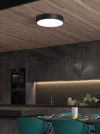 Lampa sufitowa CELIO czarny 48W ø30cm 3000K 3200lm