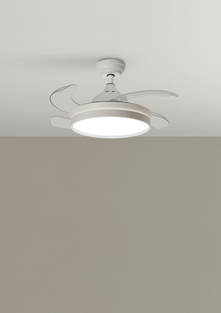 Wentylator BLANES XS biały Ø915 DC 22W LED 24W CCT zmienna barwa, pilot