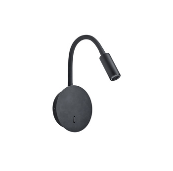 Lampa ścienna FONT S czarny mat 3W 3000K włącznik