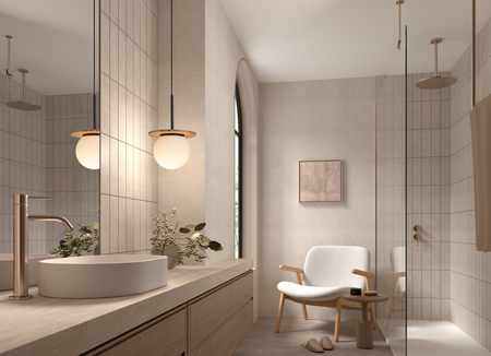 Lampa wisząca łazienkowa FLOC drewno naturalne, czarny mat Ø17 E27 IP44