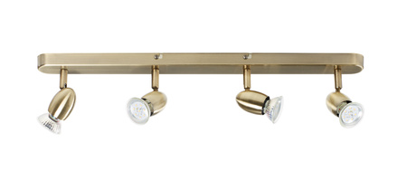 Lampa sufitowa OUVI 4xGU10 mosiądz antyczny