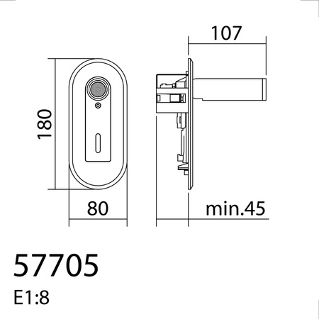 Lampa ścienna podtynkowa PALACE mosiądz mat LED 3W 3000K + włącznik dotykowy