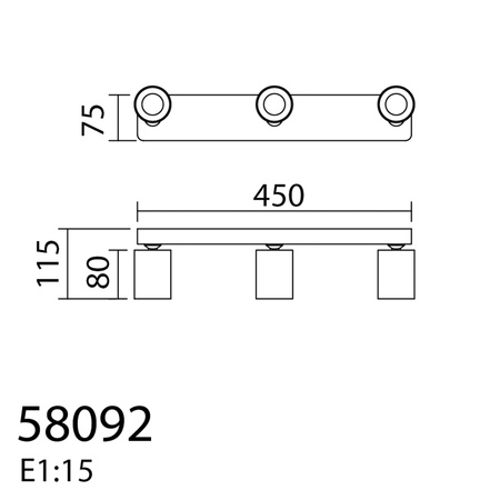 Lampa sufitowa/ścienna GOT R3 biały 3xGU10