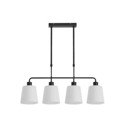 Lampa wisząca DEKO czarny 4xE27 szklany klosz