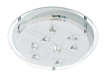 Plafon ROSKY śr. klosza 32cm 2xE27 szkło dekoracyjne