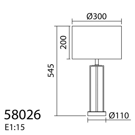 Lampa stołowa CLARA chrom matowy, szkło 1xE27 abażur biały