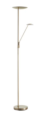 Lampa podłogowa DAPHNE mosiądz antyczny LED 33W+8W CCT 2700-4000K
