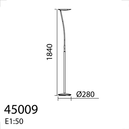 Lampa podłogowa ZENIT S WOOD mosiądz mat, orzech LED 30+10W 3000K ściemnialna