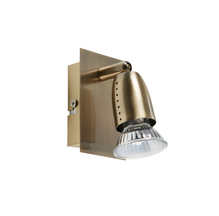 Lampa ścienna/sufitowa ECCO 1xGU10 mosiądz antyczny
