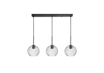 Lampa wisząca CANICA czarny, szkło transparentne Ø20 3xE27
