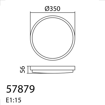 Lampa sufitowa łazienkowa MARES biały LED 24W Ø350mm 3000K IP44