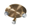 Lampa sufitowa ECCO 3xGU10 mosiądz antyczny