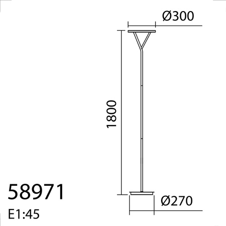 Lampa podłogowa PLANA S nikiel mat LED 40W ściemnialna