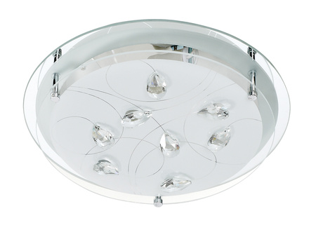 Plafon ROSKY śr. klosza 32cm 2xE27 szkło dekoracyjne