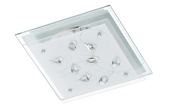 Plafon RUSKY 32x32cm 2xE27 szkło dekoracyjne