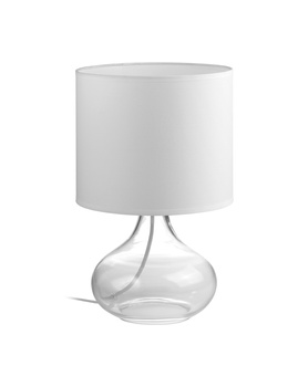 Lampa stołowa ORIANA transparentny E27 abażur biały