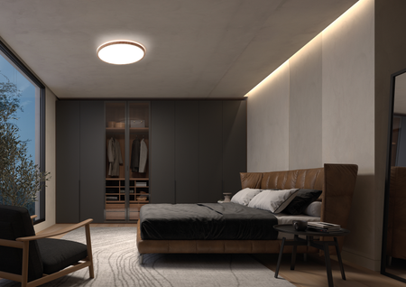 Lampa sufitowa OSONA czarny LED 32W+8W Ø40 CCT 3000-4000-5000K (przód), tył 3000K (zmienna moc)