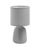 Lampa stołowa BISBAL szary E14 ceramiczna, abażur szary