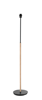 Lampa podłogowa JULIETTE czarny mat, drewno naturalne 1xE27 (abażur zamawiany osobno)