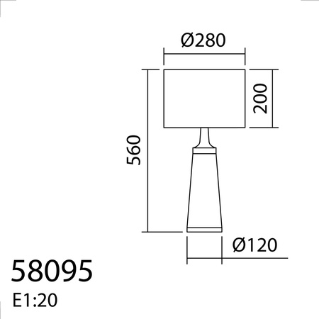 Lampa stołowa GAEL czarny 1xE27 abażur czarny