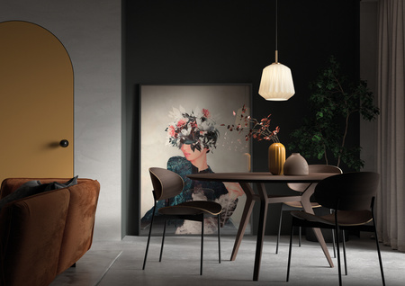 Lampa wisząca TANIA mosiądz mat Ø235 1xE27 klosz biały