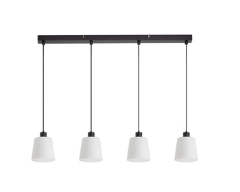 Lampa wisząca DEKO czarny mat 4xE27 szklany klosz