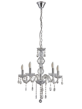 Lampa wisząca DIAMOND 5xE14 akryl transparentny