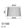 Abażur plisowany kremowy ø400mm (pasuje do 57680 - 58060)