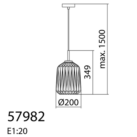 Lampa wisząca TAMIS mosiądz mat Ø200 1xE27 klosz biały