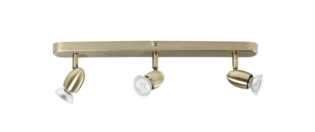 Lampa sufitowa OUVI 3xGU10 mosiądz antyczny