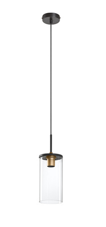 Lampa wisząca TRIEL czarny, mosiądz antyczny 1xE27