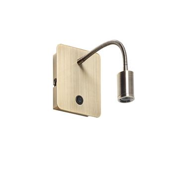 Lampa ścienna READER FLEX mosiądz antyczny LED 3W 3000K