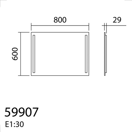 Lustro łazienkowe REFLEX 80x60 28W CCT 3000-4000-5500K IP44 ściemnianie dotykowe, funkcja odparowania