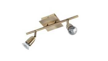 Lampa sufitowa ECCO 2xGU10 mosiądz antyczny