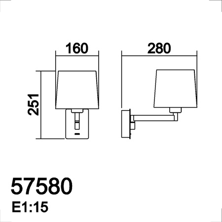 Lampa ścienna FINESS S czarny mat 1xE27 regulowana, abażur biały w komplecie, z włącznikiem