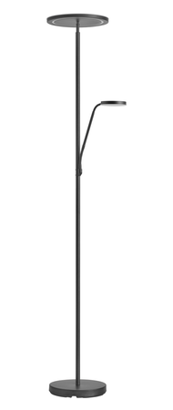 Lampa podłogowa ARO czarny LED 40W+7W CCT 2700K-3500K-4000K, ściemnianie