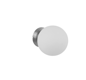 Lampa ścienna RONDA chrom matowy 1xE27 śr. klosza 15cm