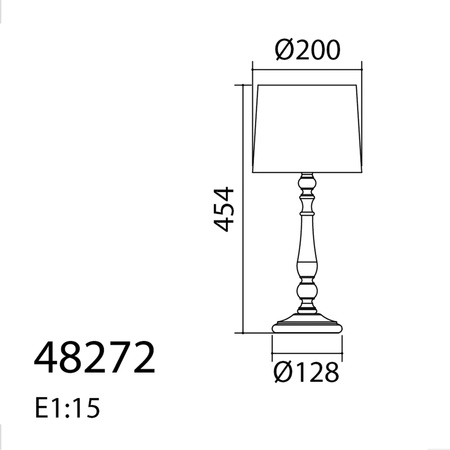 Lampa stołowa LOIRA drewno naturalne E27