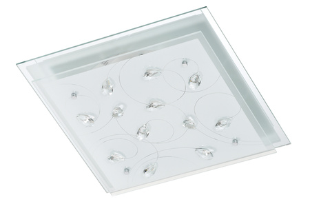 Plafon RUSKY 42x42cm 3xE27 szkło dekoracyjne