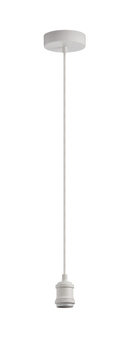 Lampa wisząca SOLO biały 1xE27 1,20m kabel tekstylny
