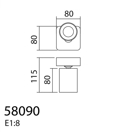 Lampa sufitowa/ścienna GOT B1 czarny 1xGU10