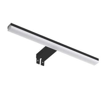 Lampa łazienkowa TIWALL KIT (uchwyt lustro/ściana/szafka) czarny mat LED 12W 450mm 3000K IP44