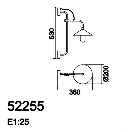 Lampa ścienna GRIFE 1xE14 czarny