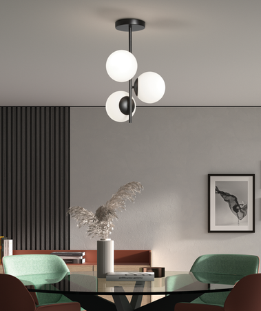 Lampa wisząca RONDO czarny mat 3xE27 Ø15cm