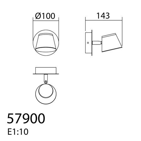Lampa ścienna CAIRO B1 LED 5W 500lm 3000K biały